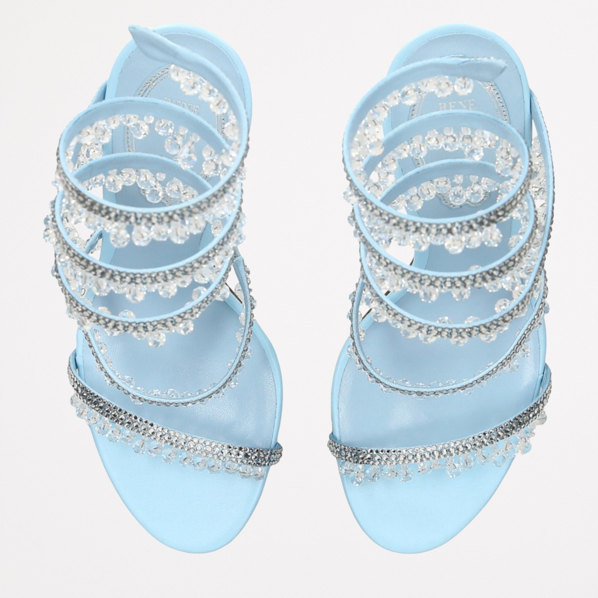 René Caovilla – Blue Chandelier Sandalen met hak 105 mm