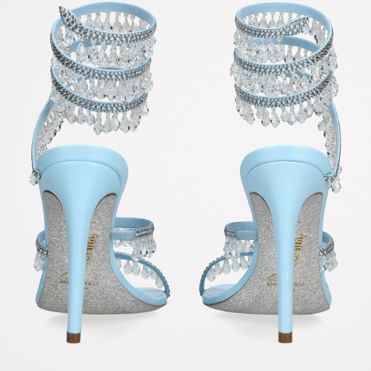 René Caovilla – Blue Chandelier Sandalen met hak 105 mm