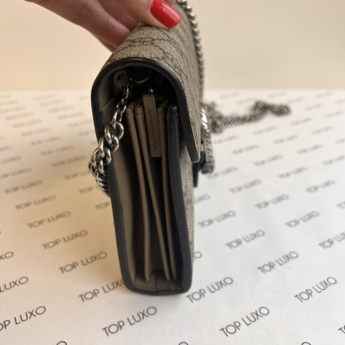 Gucci – Dionysus Mini Bag GG Supreme Monogram Beige