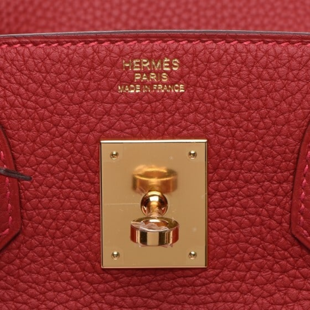 Hermès – Birkin 30-tas in rood met goudkleurige hardware