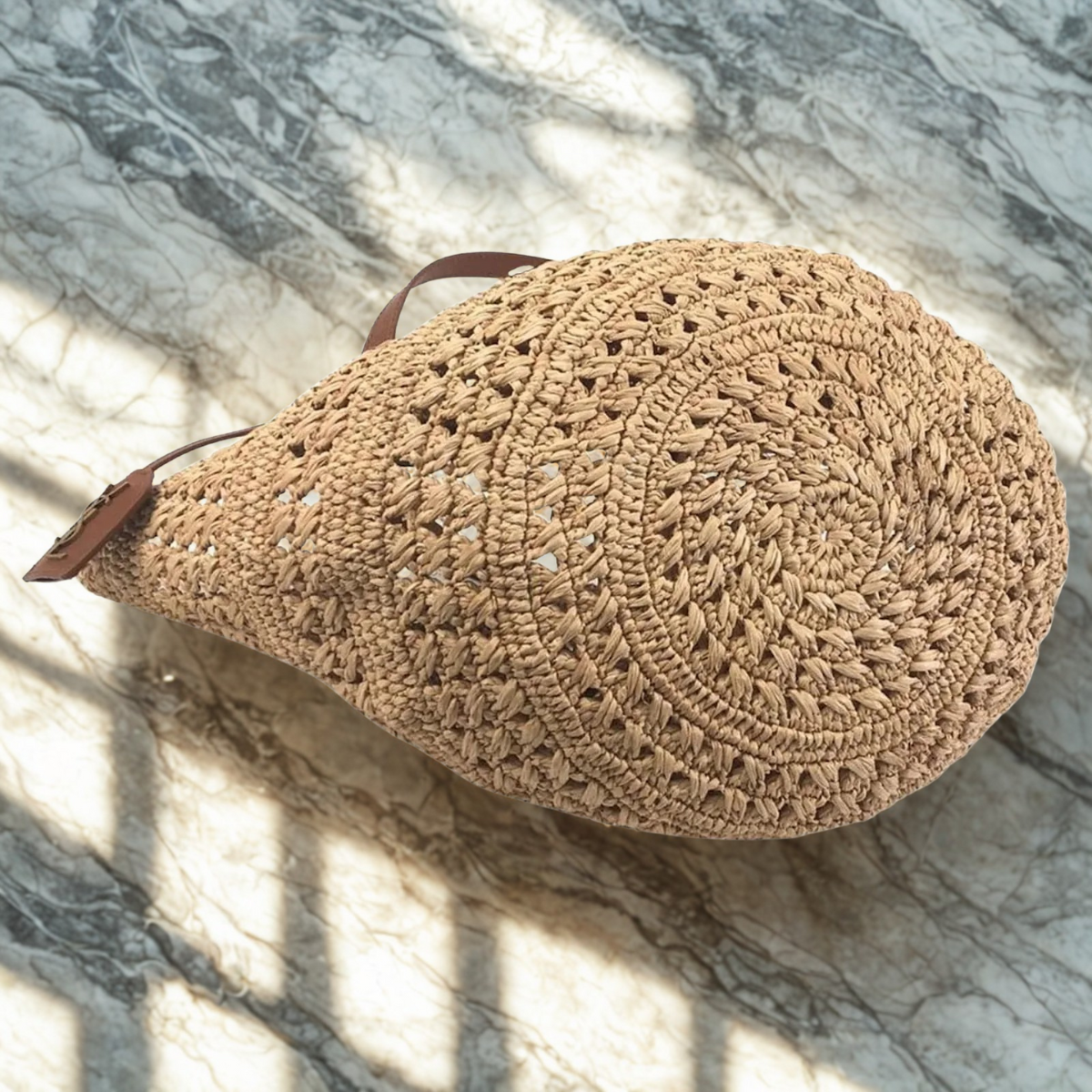 Yves Saint Laurent – Panier-tas van raffia