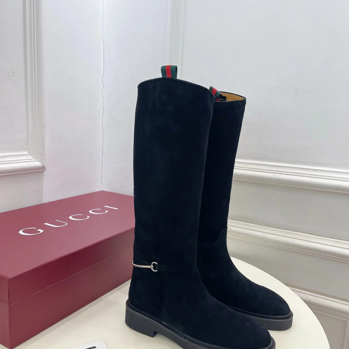 Gucci – Hoge Laarzen in Zwart Suède