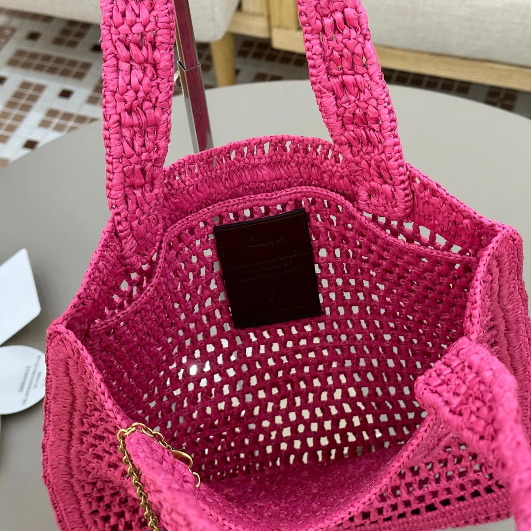 Chloé Summer Banana Tas in Raffia