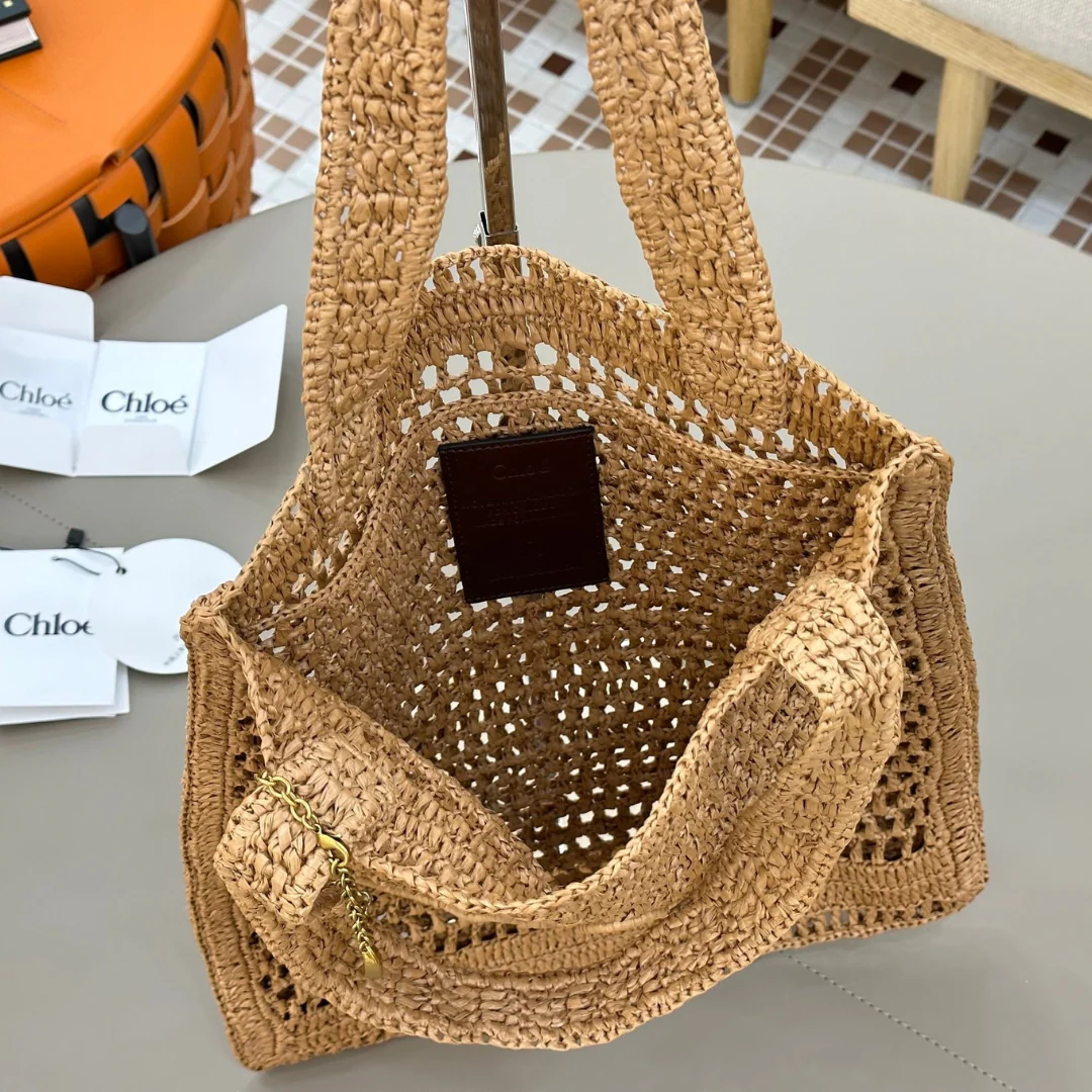 Chloé Summer Banana Tas in Raffia