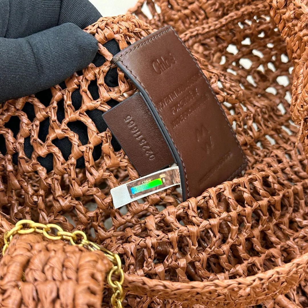 Chloé Summer Banana Tas in Raffia