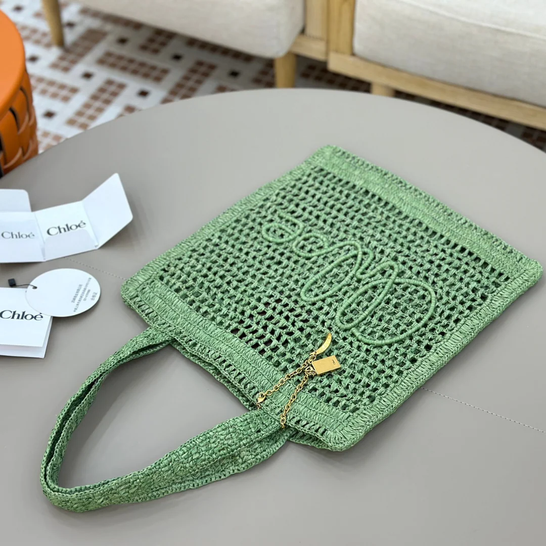 Chloé Summer Banana Tas in Raffia