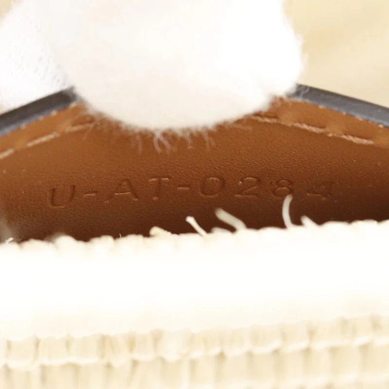 Celine Classic Small Basket met Geweven Triomphe in Raffia en Kalfsleer