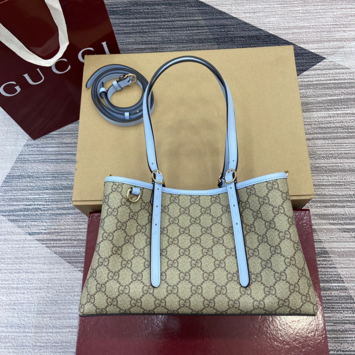 Gucci – Large GG Emblem Shopper-tas