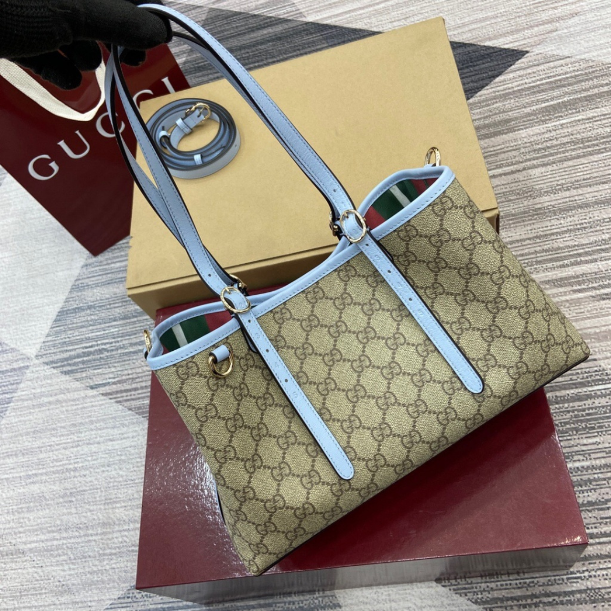 Gucci – Large GG Emblem Shopper-tas