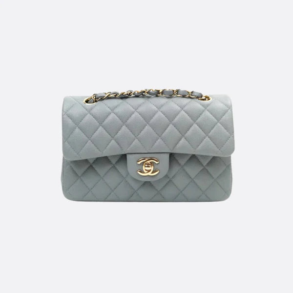 Chanel Classic Flap Tas – Ice Grey