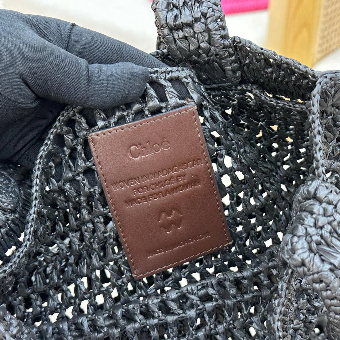 Chloé Summer Banana Tas in Raffia